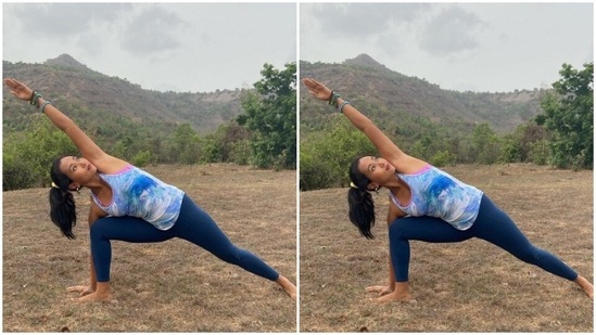 Ankita Konwar performs her favourite asana – Parsvakonasana; speaks of benefits(Instagram/@ankita_earthy)