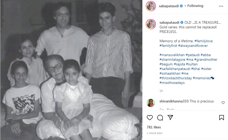 Saba Ali Khan has shared an unseen family pic.&nbsp;