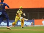MS Dhoni still remaining lightning quick in his running between the wicket. (IPL) MS Dhoni still remaining lightning quick in his running between the wicket. (IPL)