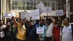 Homebuyers of Sai Aaina project demand timely completion and delivery of flats, during a protest at DTCP office in Gurugram on Friday. (Vipin Kumar/HT photo) Homebuyers of Sai Aaina project demand timely completion and delivery of flats, during a protest at DTCP office in Gurugram on Friday. (Vipin Kumar/HT photo)