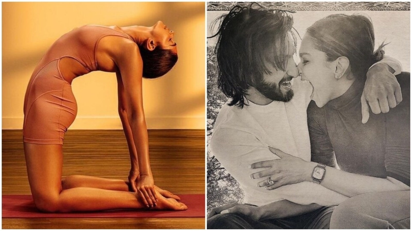 Deepika Padukone shows off insane yoga poses in trendy athleisure; Ranveer  Singh reacts