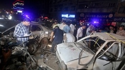 A roadside bombing targeted a van carrying Pakistani security forces in the southern port city of Karachi on Thursday, killing and wounding few people, police said.
