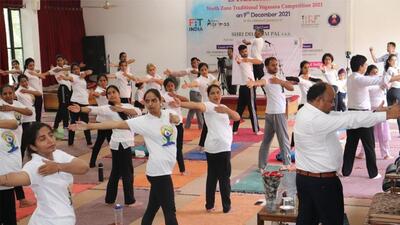 Participants at the awareness session at the Government College of Yoga Education, Chandigarh. (HT File)