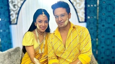 Rupali Ganguly and Gaurav Khanna in Anupamaa. Rupali Ganguly and Gaurav Khanna in Anupamaa.