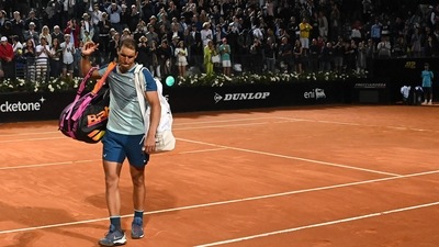 Spain's Rafael Nadal leaves after losing his third round match against Canada's Denis Shapovalov at the ATP Rome Open Spain's Rafael Nadal leaves after losing his third round match against Canada's Denis Shapovalov at the ATP Rome Open