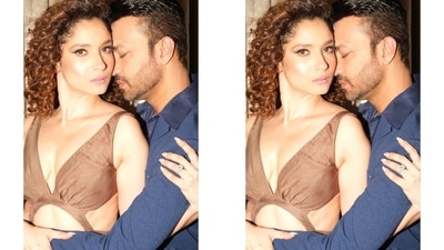 On Thursday, Ankita delighted her Instagram family by posting pictures of herself and Vicky from a photoshoot. The clicks are from the same day Ankita and Vicky attended the Lock Upp bash. The couple's sizzling chemistry in the pictures will leave you swooning. While Ankita chose an olive green dress with cut-outs, Vicky wore an all-blue outfit. (Instagram/@ankitalokhande ) On Thursday, Ankita delighted her Instagram family by posting pictures of herself and Vicky from a photoshoot. The clicks are from the same day Ankita and Vicky attended the Lock Upp bash. The couple's sizzling chemistry in the pictures will leave you swooning. While Ankita chose an olive green dress with cut-outs, Vicky wore an all-blue outfit. (Instagram/@ankitalokhande )