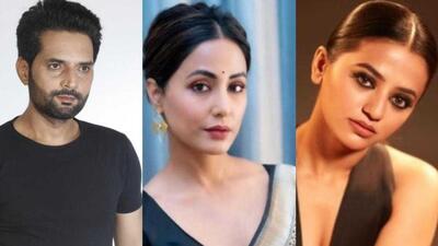Rahat Kazmi, Hina Khan and Helly Shah