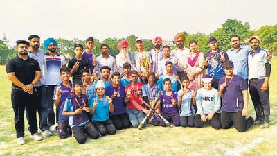 Ludhiana boys’ team registered a dominant 11-1 win over Amritsar in 9th Sub-Junior Punjab State Baseball Championship. (HT FILE)