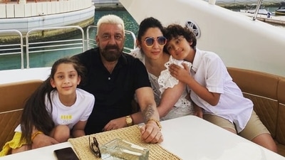 Sanjay Dutt and Maanayata Dutt with their kids. Sanjay Dutt and Maanayata Dutt with their kids. 