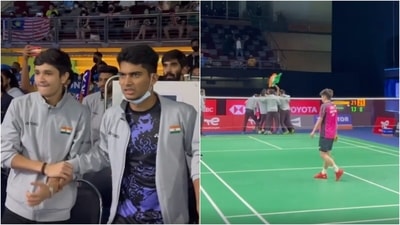 Winning moments from India's Thomas Cup. (Instagram/BWF) Winning moments from India's Thomas Cup. (Instagram/BWF)
