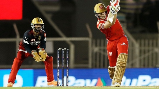 Punjab Kings Liam Livingstone plays a shot during the Indian Premier League 2022 cricket match between Royal Challengers Bangalore and Punjab Kings(ANI)