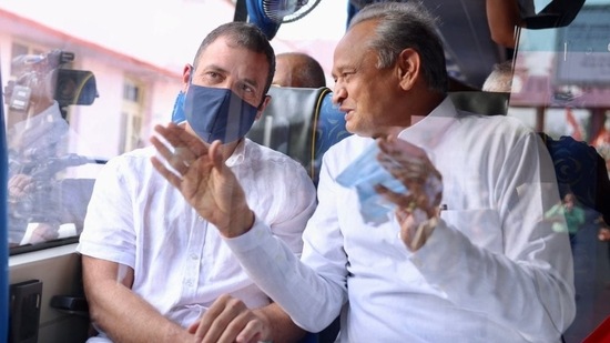 Congress Chintan Shivir: Rahul Gandhi and Ashok Gehlot headed for party's conclave. (Twitter)