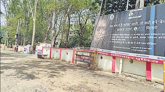 The police station in Lalitpur where the minor was allegedly raped by the SHO. (Shiv Sunny) The police station in Lalitpur where the minor was allegedly raped by the SHO. (Shiv Sunny)