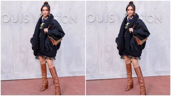 Deepika gave her fans another reason to rejoice on Friday (IST) as pictures of the star attending the Louis Vuitton 2023 Cruise Show at the Salk Institute in La Jolla in San Diego County, California, circulated online.(Instagram/@deepikapiku)