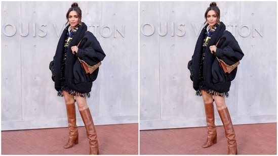 Deepika Padukone makes a jaw-dropping appearance at Louis Vuitton's show  with a black oversized outfit - Masala