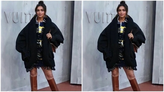Deepika Padukone In A Cold Shoulder Louis Vuitton Dress With Boots For Jio  World Plaza Inauguration Ceremony Welcomes Autumn Most Fabulously