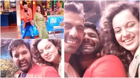 Kangana Ranaut and Arjun Rampal visited the sets of The Kapil Sharma Show. Kangana Ranaut and Arjun Rampal visited the sets of The Kapil Sharma Show.