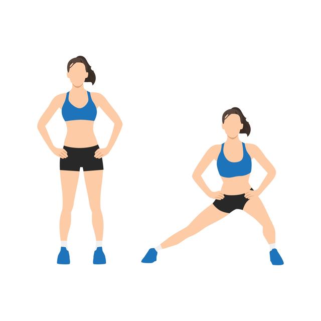 Side lunges (Shutterstock) Side lunges (Shutterstock)