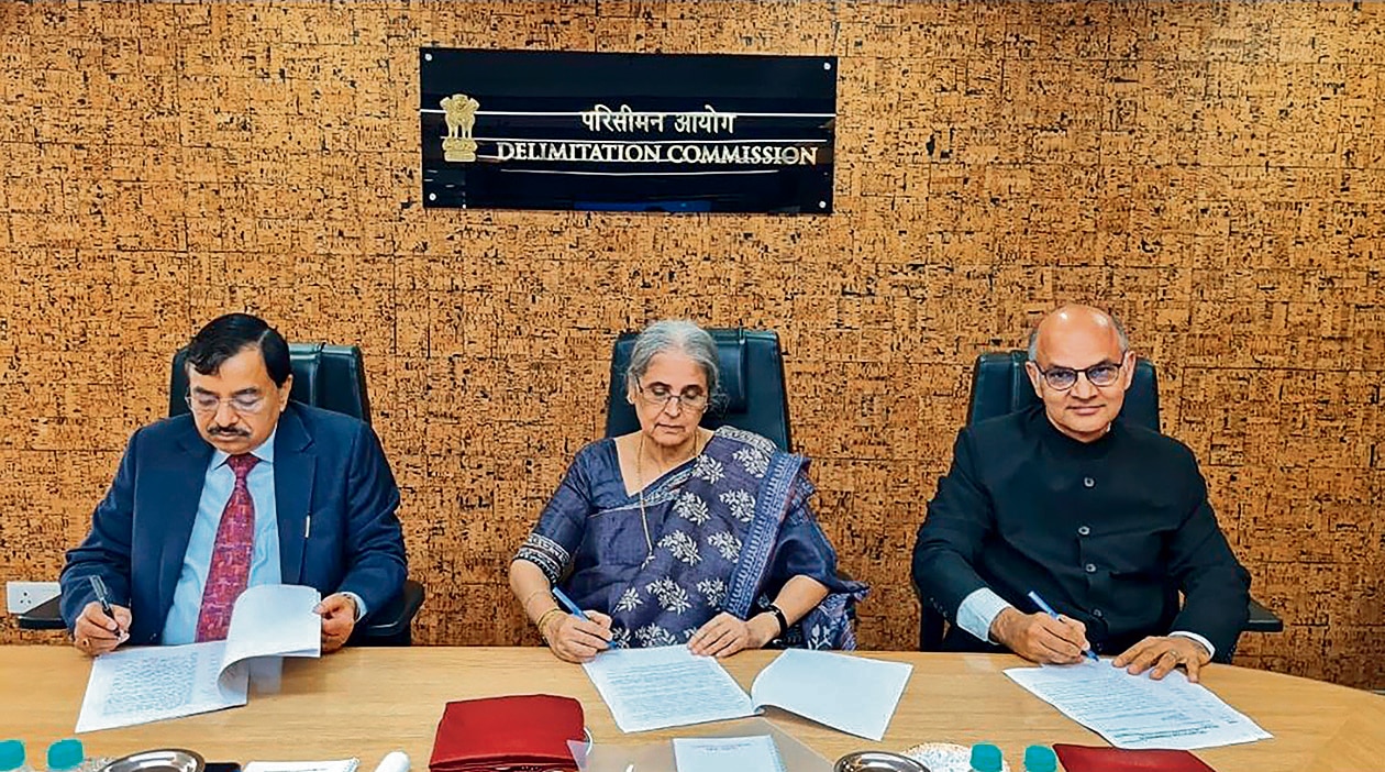 On May 5, the three-member delimitation commission finalised the UT’s new electoral map, marking the first step for elections in the region since its special status was scrapped in August 2019.&nbsp; (PTI)