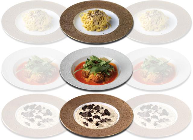 (Top to bottom) Spaghetti cacio e pepe; meatballs in tomato sauce; and the cauliflower risotto with black truffle (Top to bottom) Spaghetti cacio e pepe; meatballs in tomato sauce; and the cauliflower risotto with black truffle