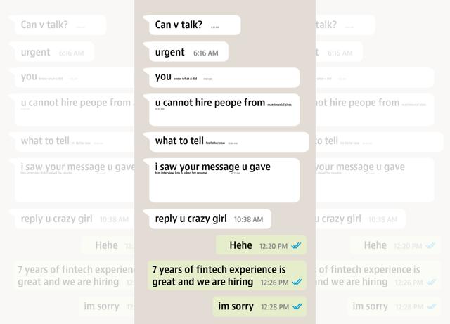 Udita’s texts with her dad