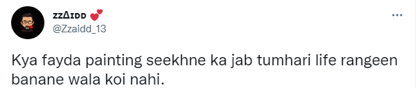 One of the ‘Kya fayda’ trend tweets posted on Twitter. (Twitter/@Zzaidd_13)