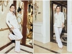 Kangana Ranaut is leaving no stone unturned in promoting her upcoming film Dhakaad, which is a thriller set to release on May 20. Known for her bold role in films, the actor also makes headlines for her incredible fashion sense. Her stylist Tanya Ghavri recently shared some boss lady pictures of the Queen actor in a white striped pantsuit.(Instagram/@tanghavri)