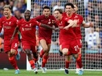 Liverpool's Kostas Tsimikas celebrates after scoring the winning penalty in a penalty shootout(AP) Liverpool's Kostas Tsimikas celebrates after scoring the winning penalty in a penalty shootout(AP)