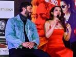 Kangana Ranaut speaks during a press conference for the promotion of her upcoming film Dhaakad in New Delhi, Thursday. Director Razneesh Ghai is also seen. (PTI Photo/Kamal Singh)(PTI)