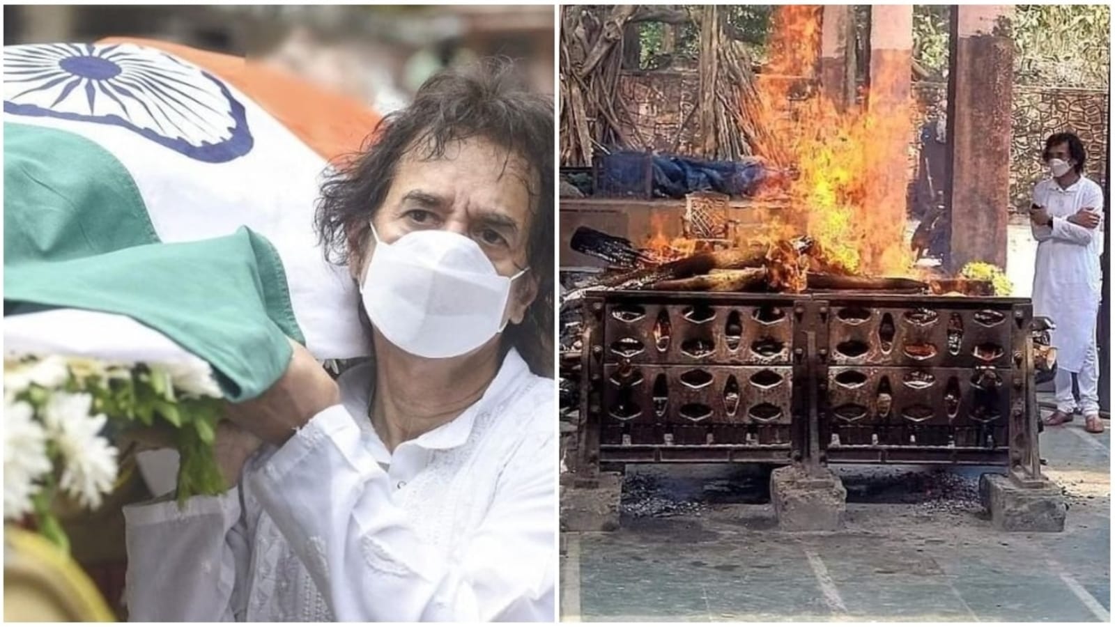 Ustad Zakir Hussain Attend Shivakumar sharma funeral Program photo viral