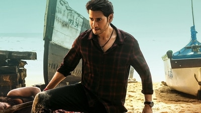 Mahesh Babu in a still from Sarkaru Vaari Paata. Mahesh Babu in a still from Sarkaru Vaari Paata.
