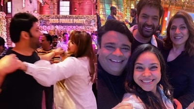 The cast of The Kapil Sharma Show at the show's wrap party. The cast of The Kapil Sharma Show at the show's wrap party.