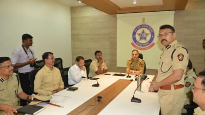 State CID chief Riteish Kumar (centre) as Sudhir Hiremath, deputy inspector general, CID (right) gives a presentation of AMBIS project at Pune headquarters. The new tech launched by the Maharashtra government on Friday could help the police in improving the state’s crime rate. (HT PHOTO) State CID chief Riteish Kumar (centre) as Sudhir Hiremath, deputy inspector general, CID (right) gives a presentation of AMBIS project at Pune headquarters. The new tech launched by the Maharashtra government on Friday could help the police in improving the state’s crime rate. (HT PHOTO)