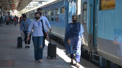 The New Delhi-Chandigarh Shatabdi Express (12045) starts from New Delhi at 7.15 pm and reaches Chandigarh at 10.35 pm. The train then starts its return journey (12046) from Chandigarh at 12.15 pm to arrive at New Delhi at 3.30 pm. (HT File Photo) The New Delhi-Chandigarh Shatabdi Express (12045) starts from New Delhi at 7.15 pm and reaches Chandigarh at 10.35 pm. The train then starts its return journey (12046) from Chandigarh at 12.15 pm to arrive at New Delhi at 3.30 pm. (HT File Photo)