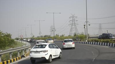 A view of the Hindon elevated road in Ghaziabad on Saturday. (Sakib Ali/ HT) A view of the Hindon elevated road in Ghaziabad on Saturday. (Sakib Ali/ HT)