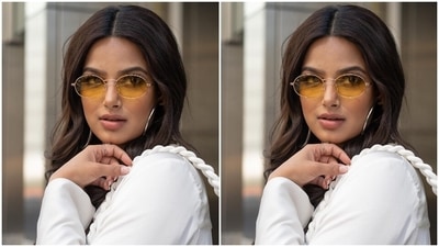 Harnaaz's silver crop top comes in a woven fabric featuring glittery threads, a tight cut silhouette hugging the beauty queen's curves, narrow shoulder straps, square neckline, midriff-baring hem length and a plunging back. (Instagram/@harnaazsandhu_03) Harnaaz's silver crop top comes in a woven fabric featuring glittery threads, a tight cut silhouette hugging the beauty queen's curves, narrow shoulder straps, square neckline, midriff-baring hem length and a plunging back. (Instagram/@harnaazsandhu_03)