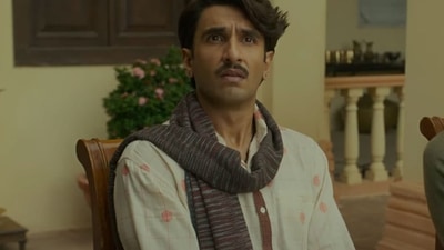 Ranveer Singh in a still from Jayeshbhai Jordaar. Ranveer Singh in a still from Jayeshbhai Jordaar. 