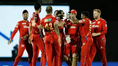 Punjab Kings players in action. (IPL) Punjab Kings players in action. (IPL)