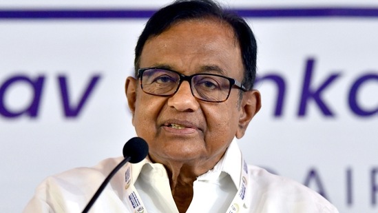 Congress leader P Chidambaram addresses a press conference on the second day of the Nav Sankalp Chintan Shivir, at Media Centre, in Udaipur on Saturday. (ANI Photo) Congress leader P Chidambaram addresses a press conference on the second day of the Nav Sankalp Chintan Shivir, at Media Centre, in Udaipur on Saturday. (ANI Photo)