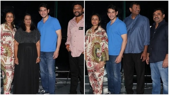 Mahesh Babu and Namrata Shirodkar with Sarkaru Vaari Paata team.