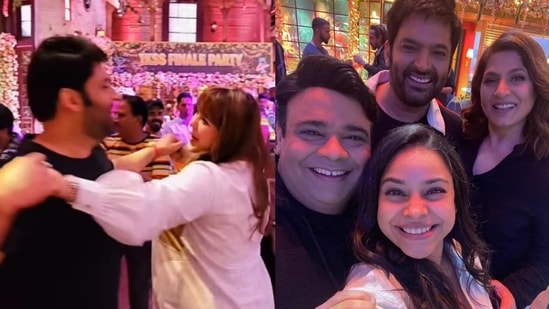 The cast of The Kapil Sharma Show at the show's wrap party.