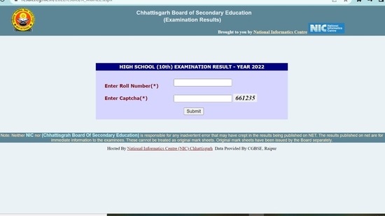 CGBSE&nbsp;10th Result 2022:&nbsp;Chhattisgarh Class 10 result declared, direct link here