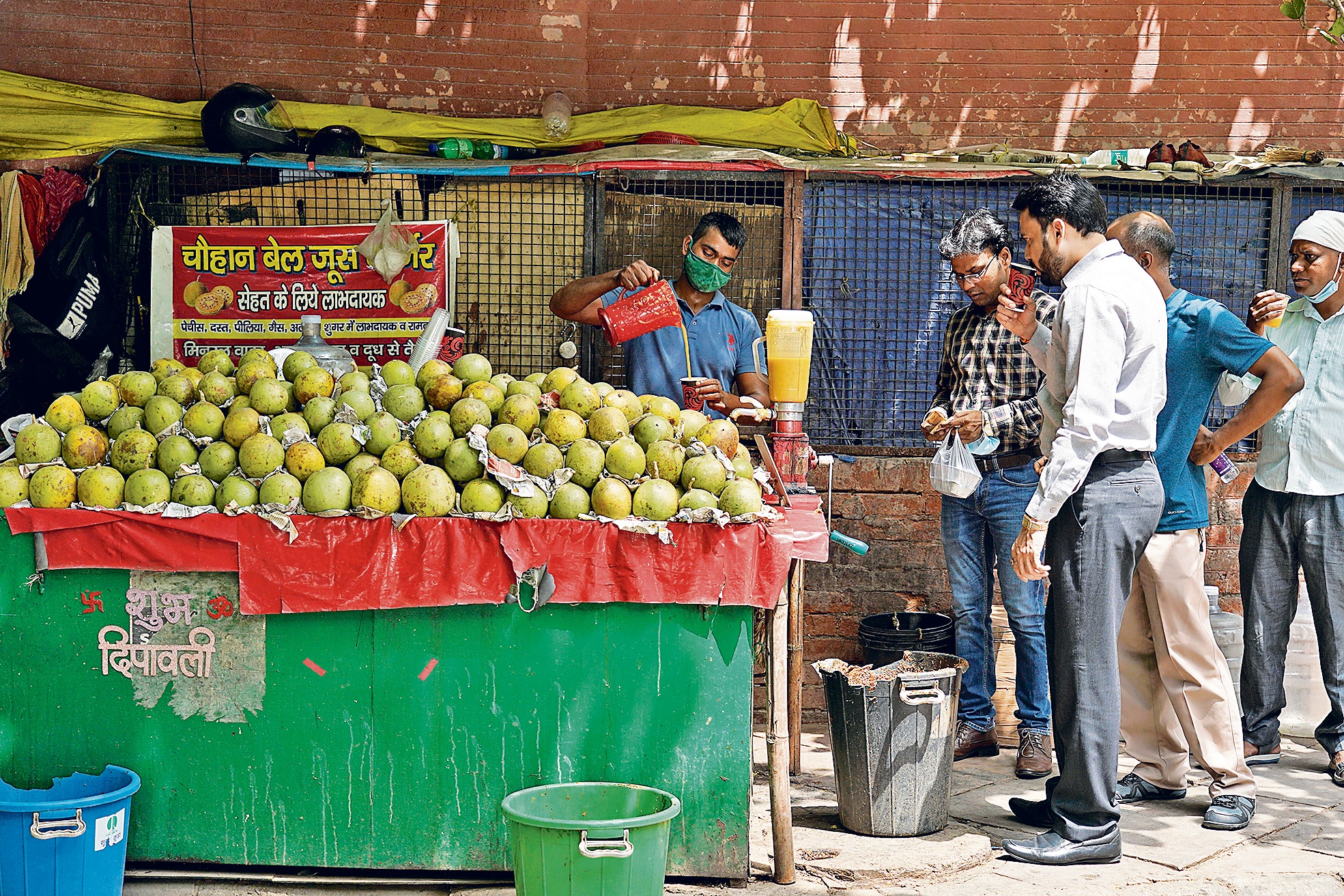 Bel Ka Sherbat at Barakhamba Road. (Photo: Gokul VS/HT)
