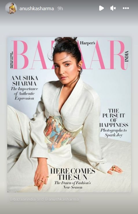 Anushka Sharma poses for Harper's Bazaar India.