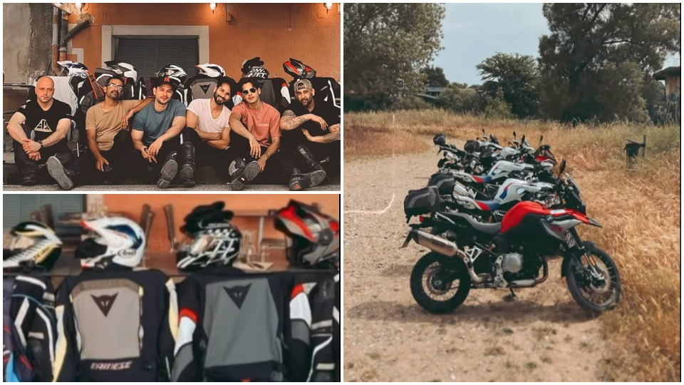 Shahid Kapoor, Ishaan Khatter, and Kunal Kemmu on their biking trip.