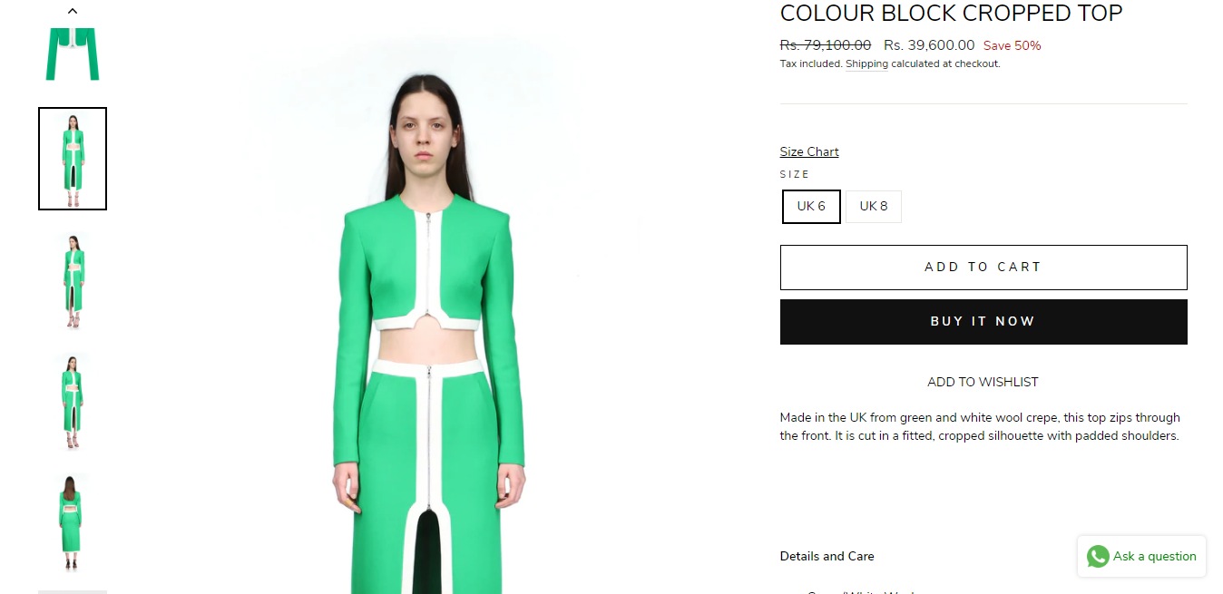 The price of the crop top Nora Fatehi wore for Dance Deewane Juniors shoot.&nbsp; (davidkoma.com)