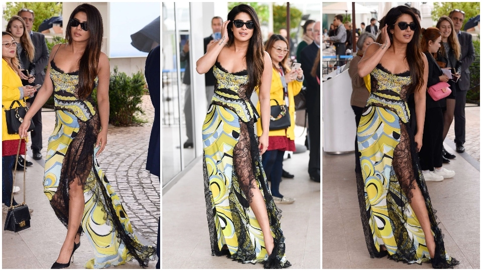 Priyanka Chopra in a dramatic Emilio Pucci maxi dress.&nbsp;(Pinterest)