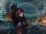Ezra Miller in the scene that won the Oscars Best Cheer Moment Award for Zack Snyder's Justice League. Ezra Miller in the scene that won the Oscars Best Cheer Moment Award for Zack Snyder's Justice League.