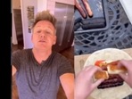 A screengrab of the video of Gordon Ramsay reacting to a cooking video.(gordongram/Instagram) A screengrab of the video of Gordon Ramsay reacting to a cooking video.(gordongram/Instagram)