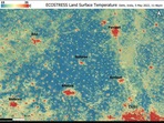 The image shared by NASA JPL on Twitter, showing ‘heat islands’ around Delhi in the ongoing heat wave. (twitter/@NASAJPL) The image shared by NASA JPL on Twitter, showing ‘heat islands’ around Delhi in the ongoing heat wave. (twitter/@NASAJPL)